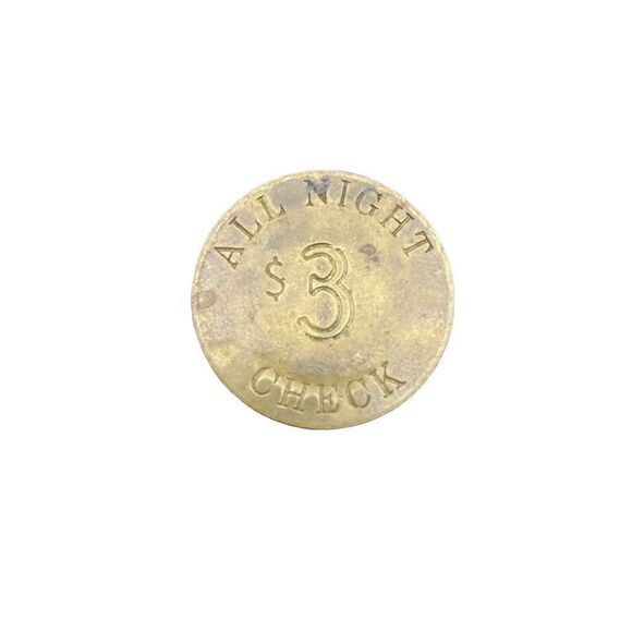Hap's Bath House New York Token Good For All Night  Brass Coin Screw Bath Beans - Picture 5 of 6